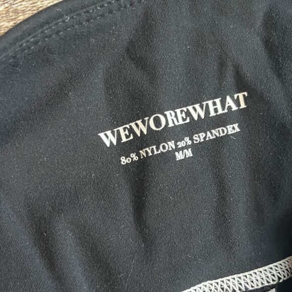 WeWoreWhat Black Leggings with White Accents - Picture 3 of 6